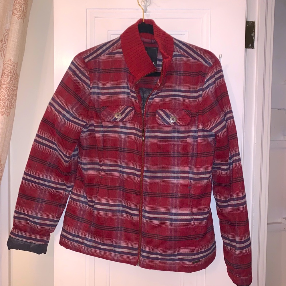 PRANA Red Plaid Jacket